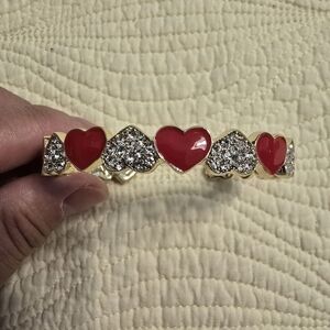 NWT J. Crew Cuff Bracelet with Hearts